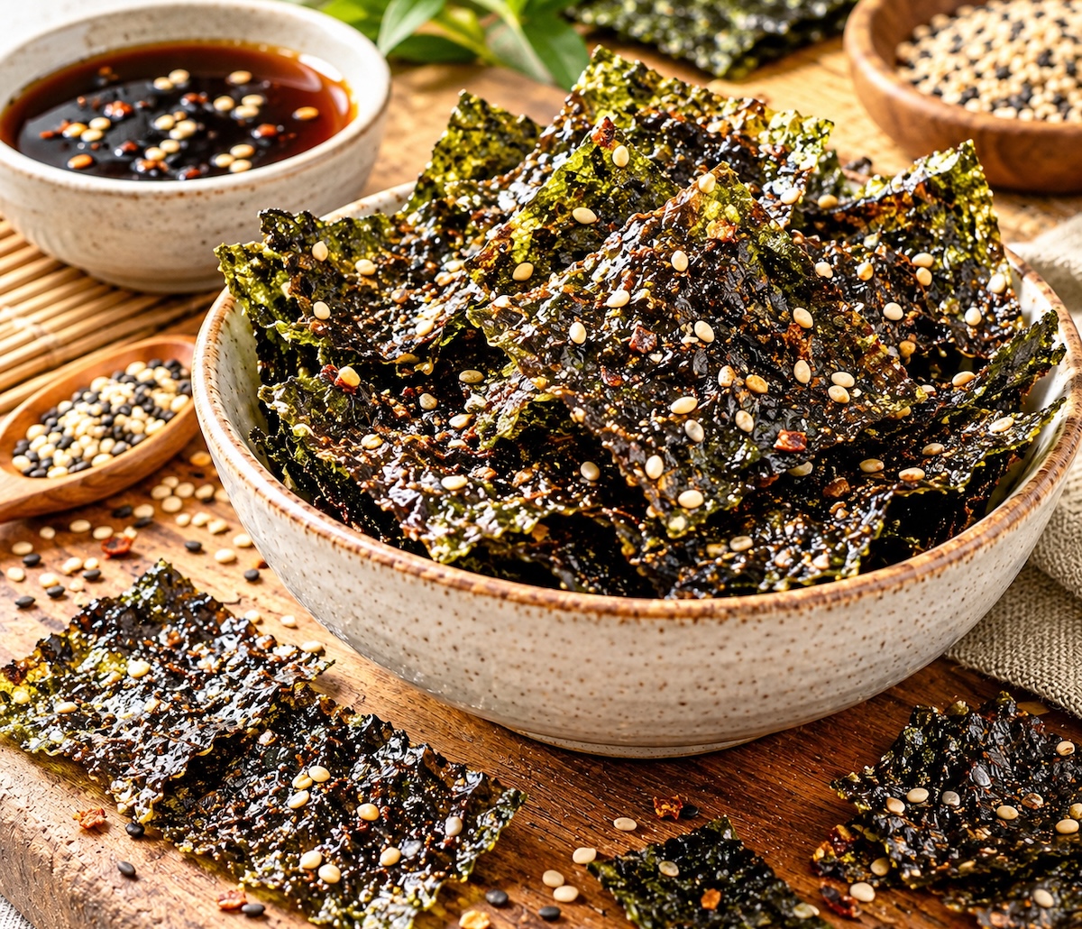 Koreańskie Nori Snack Przekąska Chrupiące Wodorosty Prażone TERIYAKI 4,5g ASIA KITCHEN